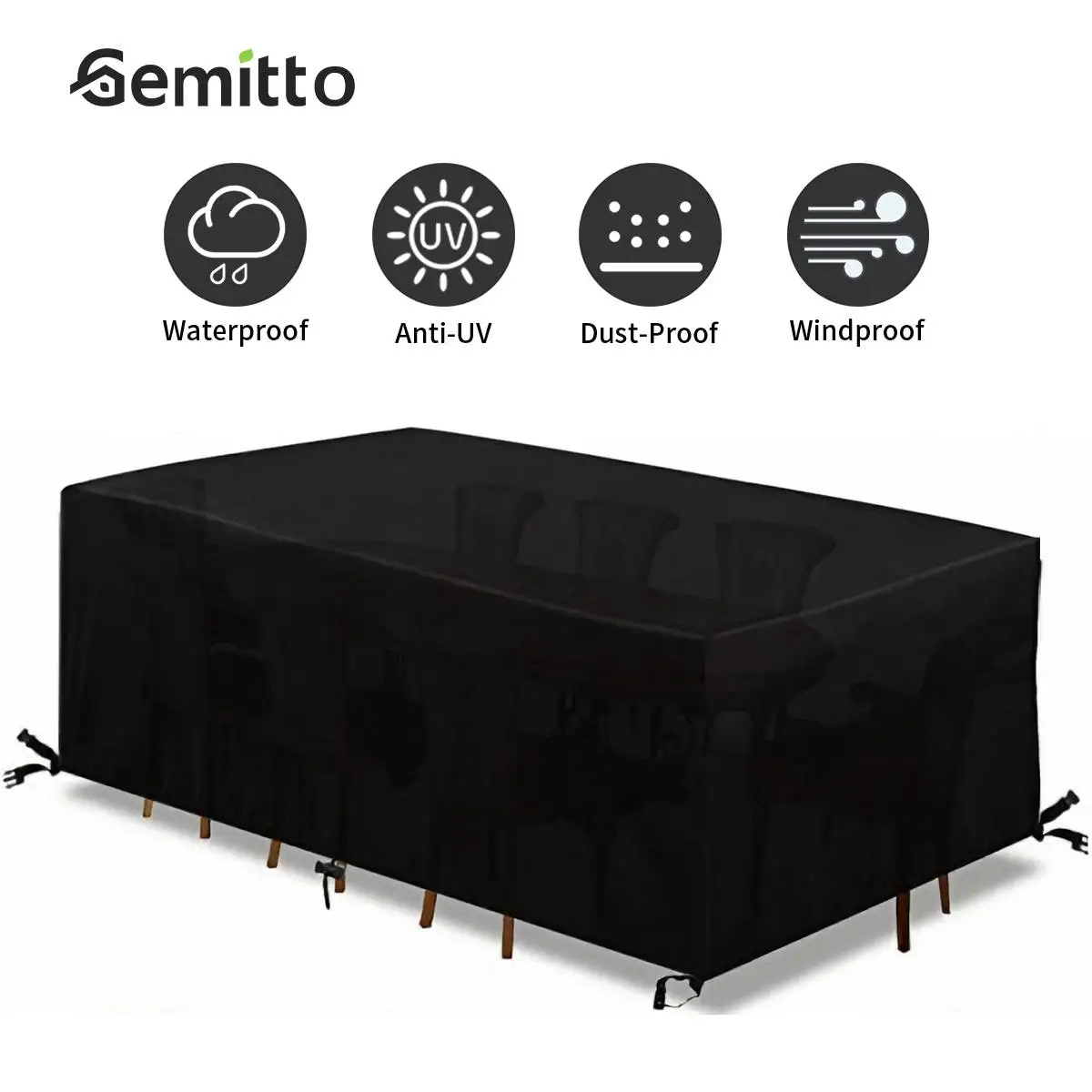 GEMITTO 420D Outdoor Furniture Covers Waterproof Rain Snow Dust Wind-Proof Anti-UV Oxford Fabric Protective Cover Patio Garden
GEMITTO 420D Outdoor Furniture Covers Waterproof Rain Snow Dust Wind-Proof Anti-UV Oxford Fabric Protective Cover Patio Garden