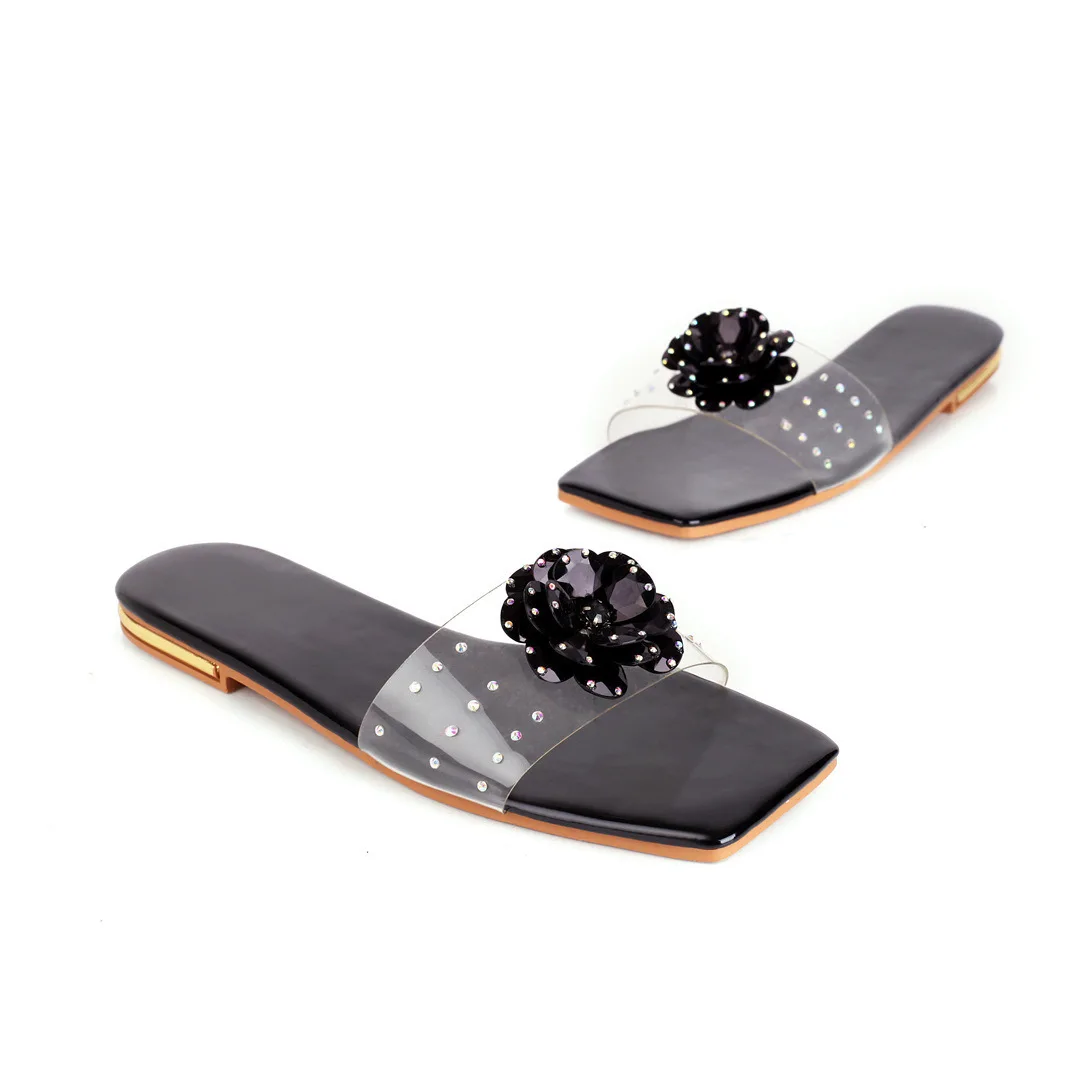 Flower Big Size Flat Shoes Female Ladies' Slippers Transparent Heel Slipers Women 2021 PU Fabric Fretwork Scandals Rubber Floral
Flower Big Size Flat Shoes Female Ladies' Slippers Transparent Heel Slipers Women 2021 PU Fabric Fretwork Scandals Rubber Floral