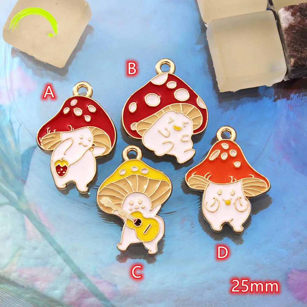 Cartoon Mushroom Charms cute Enamel Charm Pendants 10pcs Kawaii Red Cartoon Mushroom with Rabbits Pendant for DIY Earrings
Cartoon Mushroom Charms cute Enamel Charm Pendants 10pcs Kawaii Red Cartoon Mushroom with Rabbits Pendant for DIY Earrings