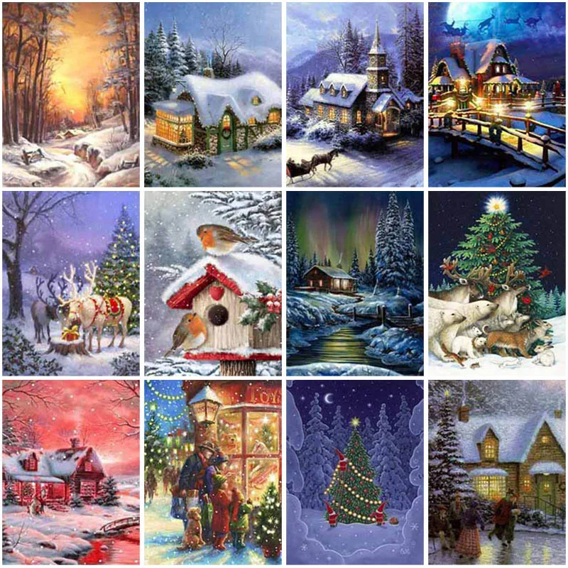 5D Diamond Painting Snow Scenery Rhinestones Diamond Mosaic Full Square Drill Embroidery Winter Cross Stitch Kits Wall Art Gift
5D Diamond Painting Snow Scenery Rhinestones Diamond Mosaic Full Square Drill Embroidery Winter Cross Stitch Kits Wall Art Gift