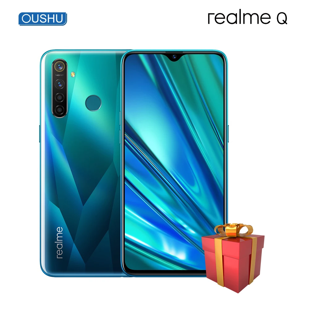 Оригинальный realme Q Snapdragon 712AIE 4G 64G 6 3 ''полноэкранный мобильный телефон 4035mAh