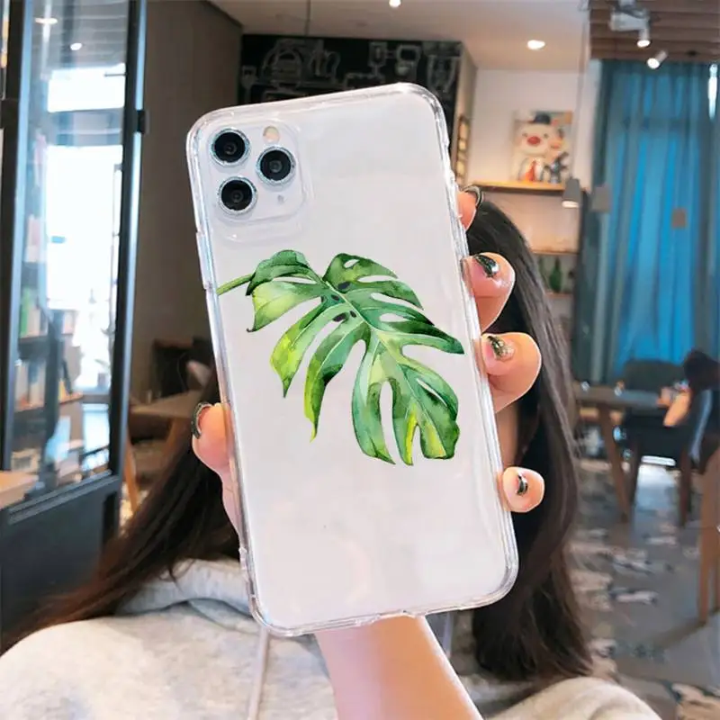 ins Green big leaves Phone Case Transparent soft For iphone 5 6 7 8 11 12 s c se plus mini x xs xr pro max cover shell funda
ins Green big leaves Phone Case Transparent soft For iphone 5 6 7 8 11 12 s c se plus mini x xs xr pro max cover shell funda