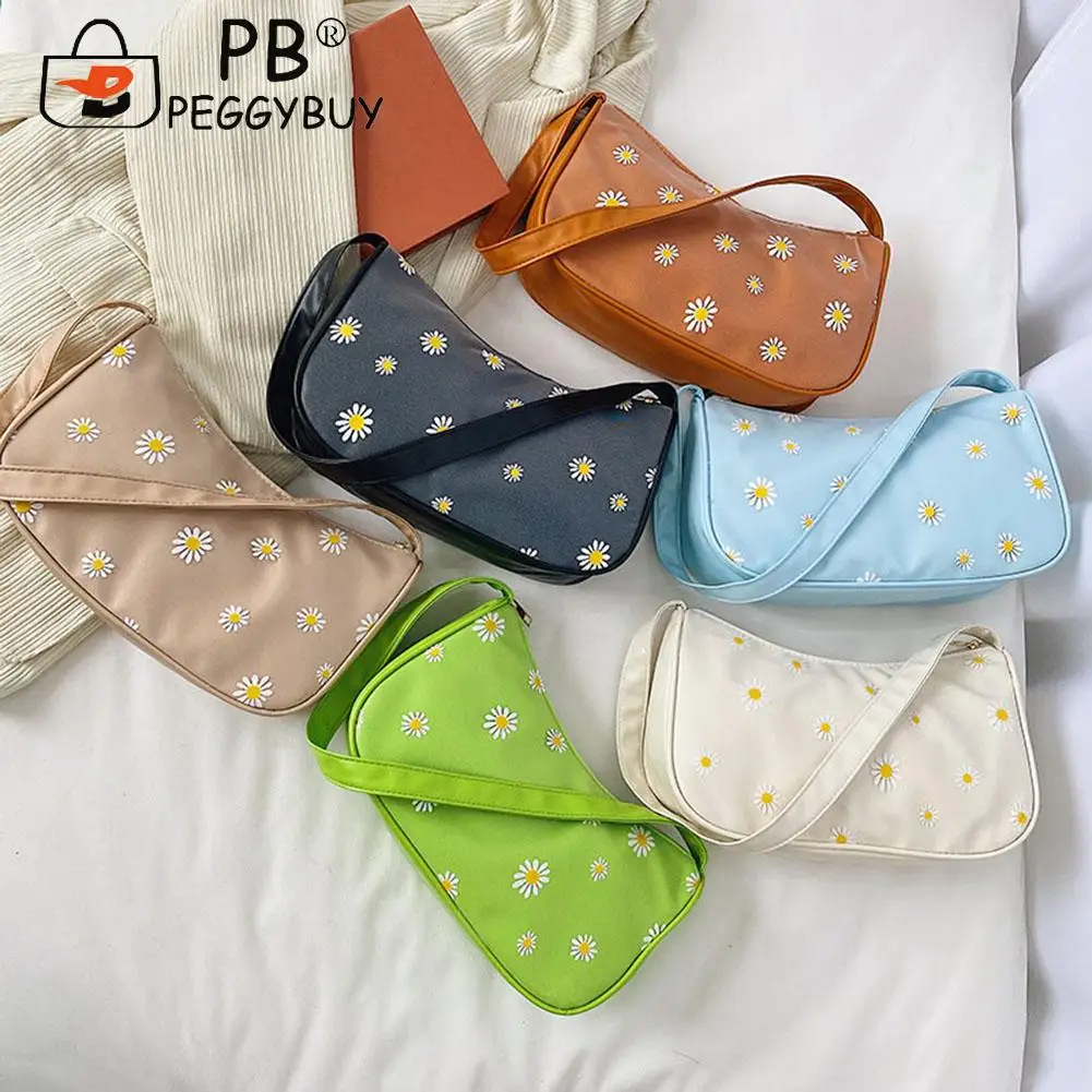 Fashion Women Daisy Printing Shoulder Underarm Hobos Bag Casual All-match PU Leather Solid Colr Color Zipper Small Handbags
Fashion Women Daisy Printing Shoulder Underarm Hobos Bag Casual All-match PU Leather Solid Colr Color Zipper Small Handbags