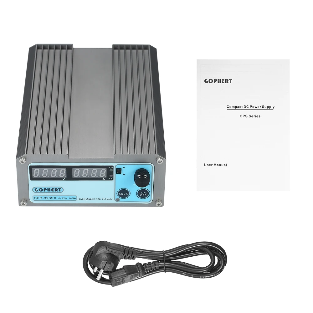 Switching Regulated Power Supply 4 Digits LED CPS-3205 II 160W 0-32V/0-5A Precision Compact Digital Adjustable DC Power Supply 
Switching Regulated Power Supply 4 Digits LED CPS-3205 II 160W 0-32V/0-5A Precision Compact Digital Adjustable DC Power Supply