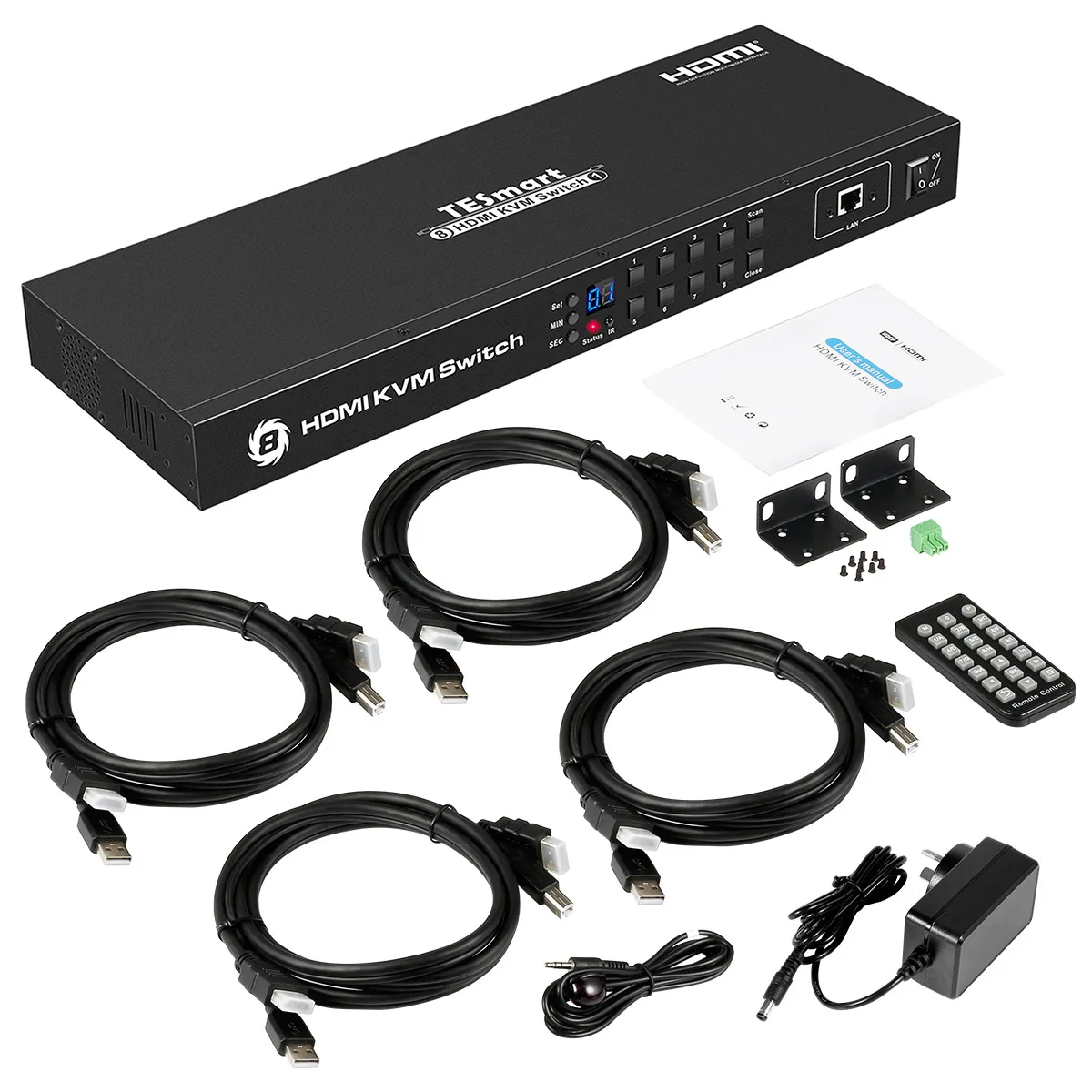 seller new technology 8x1 HDMI KVM switch smart remote control push button switches
seller new technology 8x1 HDMI KVM switch smart remote control push button switches