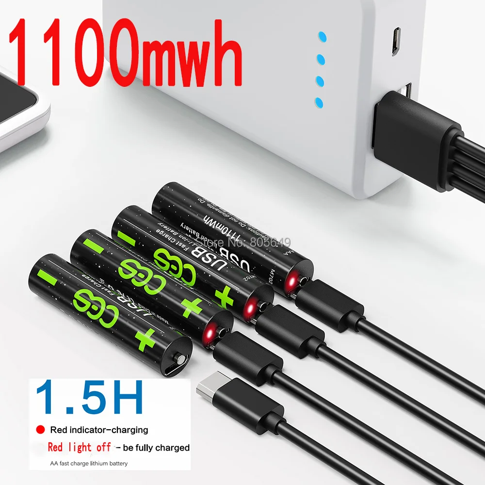 CES AAA 1.5V usb battery 1100mwh li-polymer li-po aaa usb rechargeable lithium li-ion battery charge
CES AAA 1.5V usb battery 1100mwh li-polymer li-po aaa usb rechargeable lithium li-ion battery charge