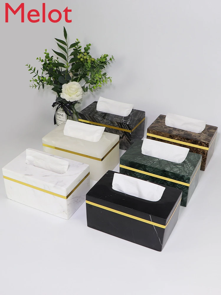 Marble Tissue Box Paper Extraction Box Home Living Room Creative Modern Simple and Light Luxury Model Room
Marble Tissue Box Paper Extraction Box Home Living Room Creative Modern Simple and Light Luxury Model Room