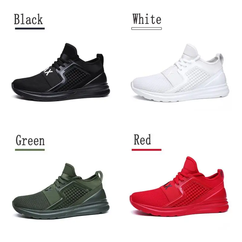 Air Cushion Mesh Breathable Running Shoes for Men Army Green 2019 Spring Autumn Walking Jogging Shoes Male Sneakers Sport Shoes