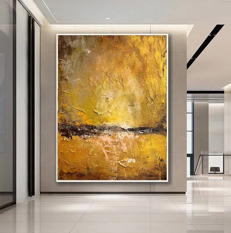 Large Canvas Art Gold Abstract Painting Landscape Painting Contemporary Art Acrylic Original Canvas Painting Living Room Decor
Large Canvas Art Gold Abstract Painting Landscape Painting Contemporary Art Acrylic Original Canvas Painting Living Room Decor