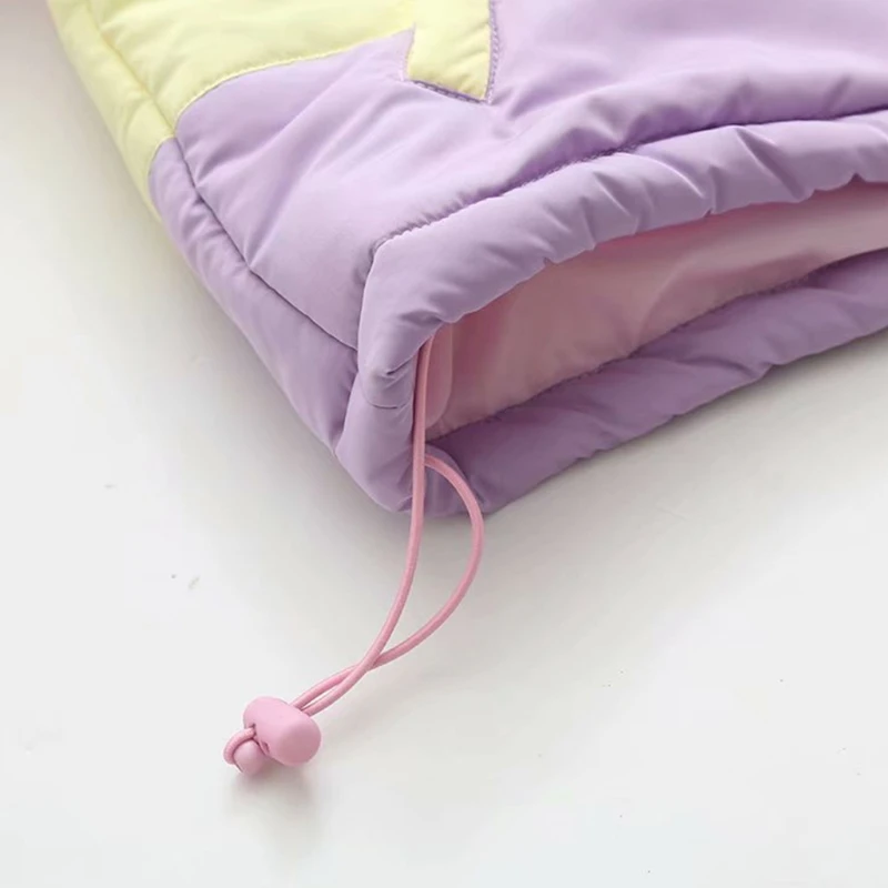 Women Winter Padded Puffer Jacket Rainbow Stripes Hooded Drawstring Zipper Coat D08E
Women Winter Padded Puffer Jacket Rainbow Stripes Hooded Drawstring Zipper Coat D08E