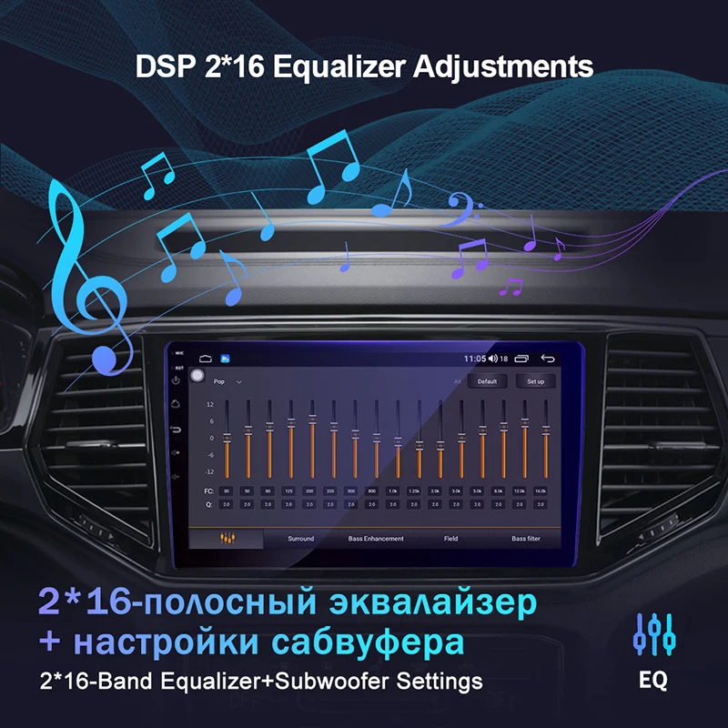 EKIY 9/10.1 'ƈ.5D IPS DSP Android 10 Универсальный автомобильный радиоприемник 6G + 128G LTE
