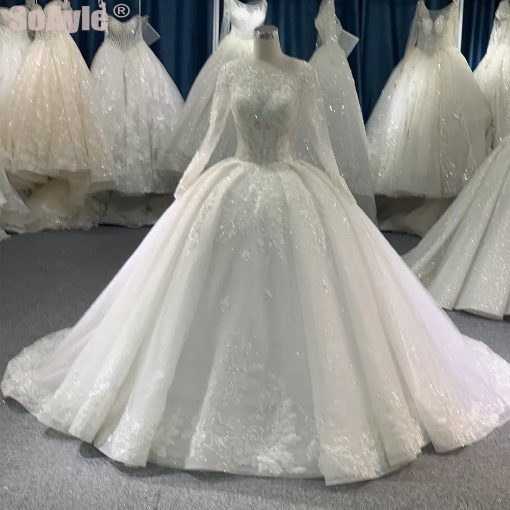 Женское свадебное платье SoAyle #29773, блестящее кружевное платье с длинными рукавами и цветами, роскошное бальное платье из Саудовской Аравии
Женское свадебное платье SoAyle #29773, блестящее кружевное платье с длинными рукавами и цветами, роскошное бальное платье из Саудовской Аравии