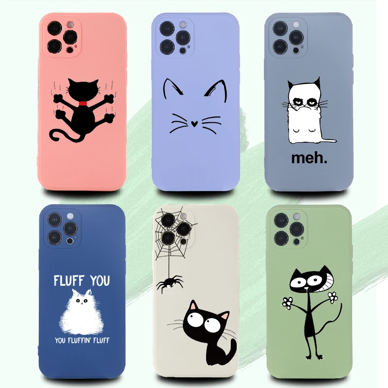 Cartoon Candy Cute Black Cat Phone Cover For iPhone 11 12 13Pro Max Mini XS XR X 7 8P Shockproof Liquid Silicon Phone Case Funda
Cartoon Candy Cute Black Cat Phone Cover For iPhone 11 12 13Pro Max Mini XS XR X 7 8P Shockproof Liquid Silicon Phone Case Funda