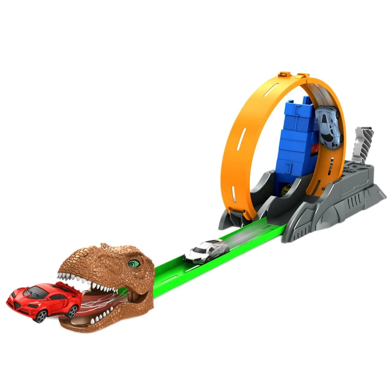

Track Parking Toy Dinosaur Launching Set Car Assembly Rail Catapult Car Parent-Child Interaction Gift Boy