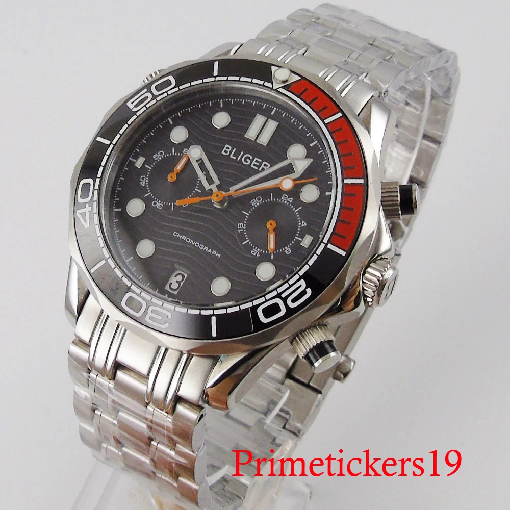 BLIGER men wristwatch quartz 41mm round chronograph auto date sapphire steel bracelet fashion case
BLIGER men wristwatch quartz 41mm round chronograph auto date sapphire steel bracelet fashion case