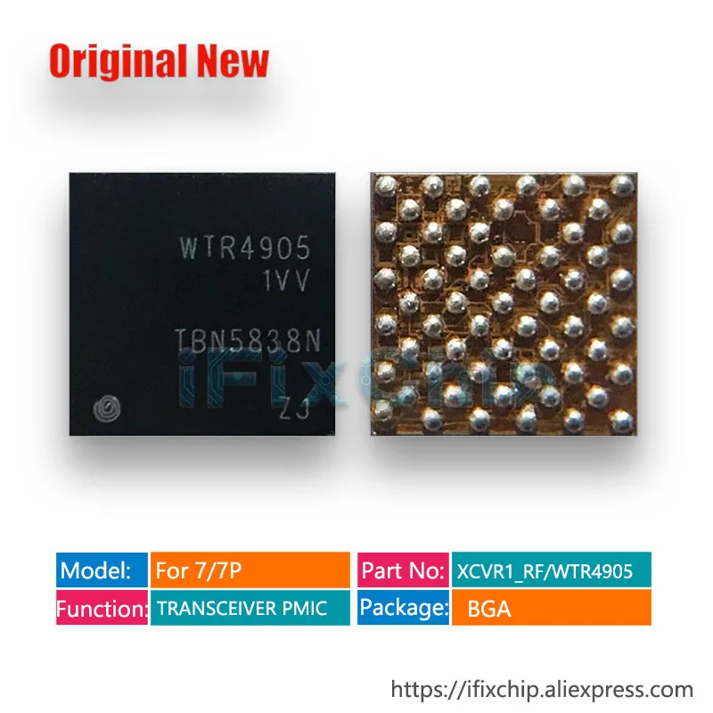 10pcs/lot WTR4905 1VV/XCVR1_RF for iPhone 7/7plus Intermediate frequency IF Multimode LTE Transceiver
10pcs/lot WTR4905 1VV/XCVR1_RF for iPhone 7/7plus Intermediate frequency IF Multimode LTE Transceiver