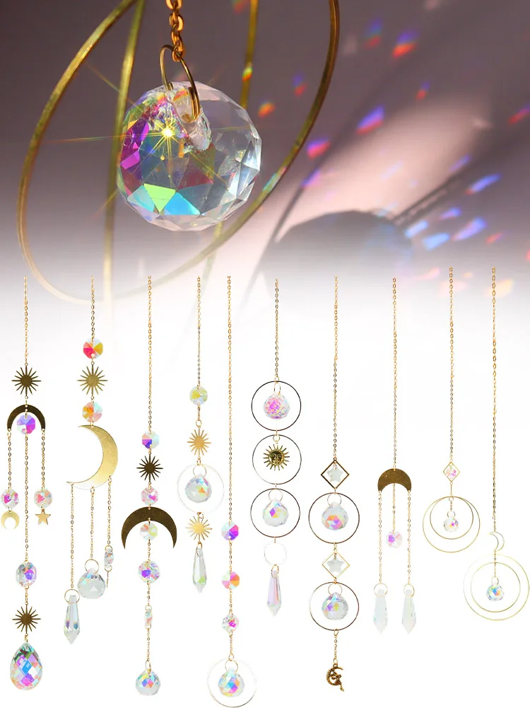 Crystal Windchime Ornament Star Moon Pendant Handmade Jewellery Garden Wind Chime Window Hanging Light Home Decor Women Gifts
Crystal Windchime Ornament Star Moon Pendant Handmade Jewellery Garden Wind Chime Window Hanging Light Home Decor Women Gifts