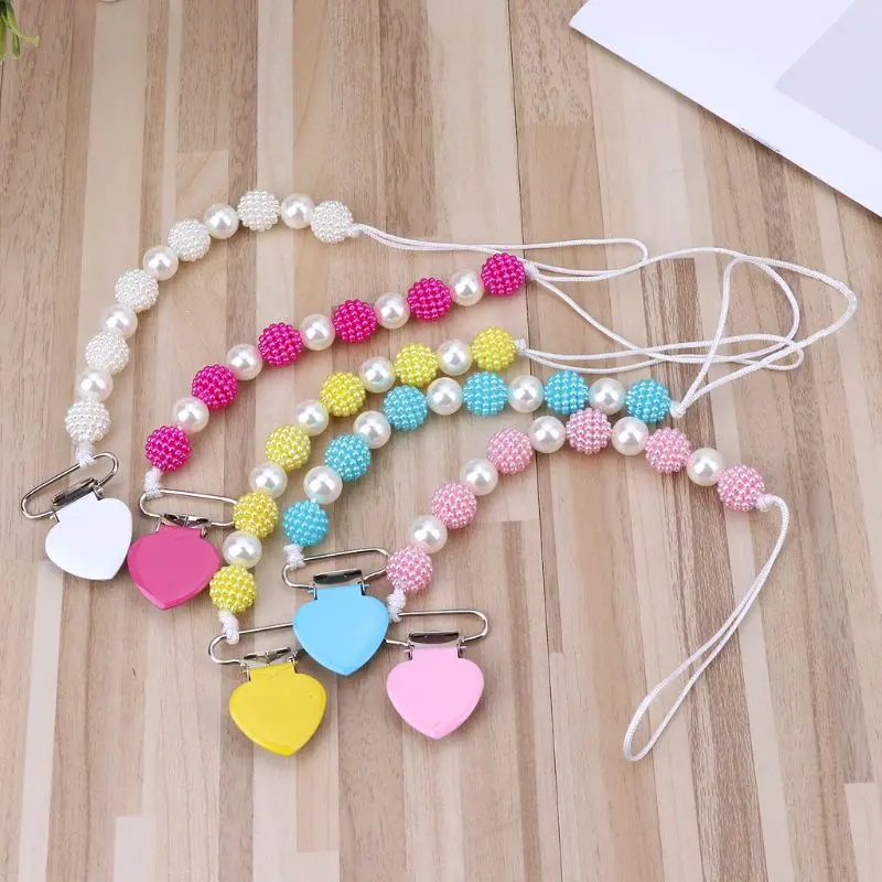 Hand Made Pearls Princess Baby Pacifier/ Nipples /Dummy /Chupeta Pacifier Clips | Мать и ребенок
