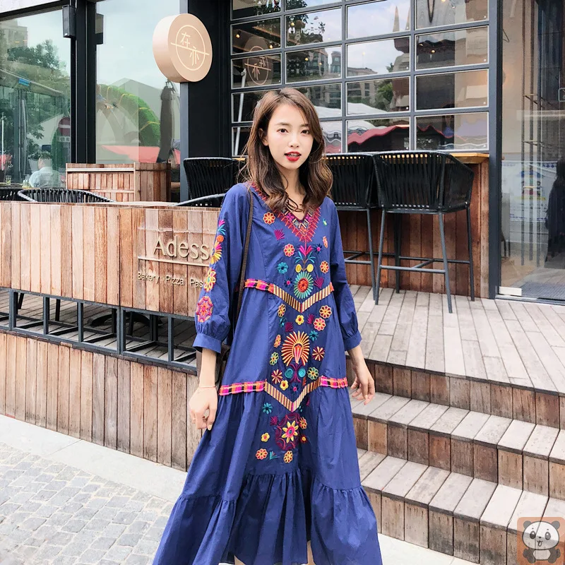 National style dress 2021 new Thai style seaside holiday super fairy dress plus size loose casual beach dress
National style dress 2021 new Thai style seaside holiday super fairy dress plus size loose casual beach dress