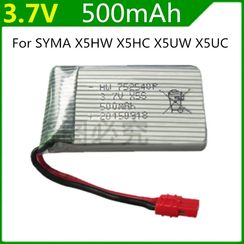 5Pcs 3.7V 500mAh Lipo Battery and 1pcs (5-in-1)Charger For Syma X5HW X5HC X5HG X5A-1 RC Quadcopter Battery Ultra-high Capacity
5Pcs 3.7V 500mAh Lipo Battery and 1pcs (5-in-1)Charger For Syma X5HW X5HC X5HG X5A-1 RC Quadcopter Battery Ultra-high Capacity