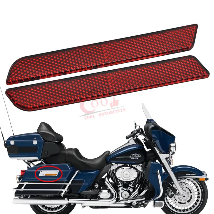 Motorcycle Hard Saddlebag Red Guard Latch Covers Reflector For Harley Touring Road King Road Street Glide FLT 1994-2013
Motorcycle Hard Saddlebag Red Guard Latch Covers Reflector For Harley Touring Road King Road Street Glide FLT 1994-2013