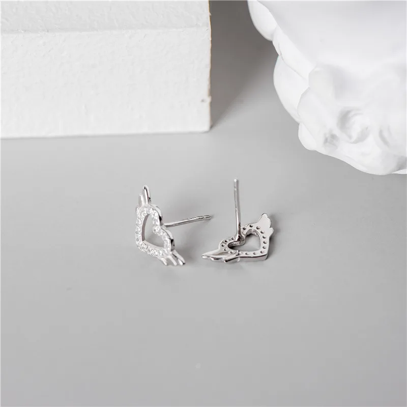 SODROV Silver 925 Jewelry Diamond Love Angel Stud Earrings Sterling Silver Earrings Korean Earrings Heart Earrings for Women
SODROV Silver 925 Jewelry Diamond Love Angel Stud Earrings Sterling Silver Earrings Korean Earrings Heart Earrings for Women