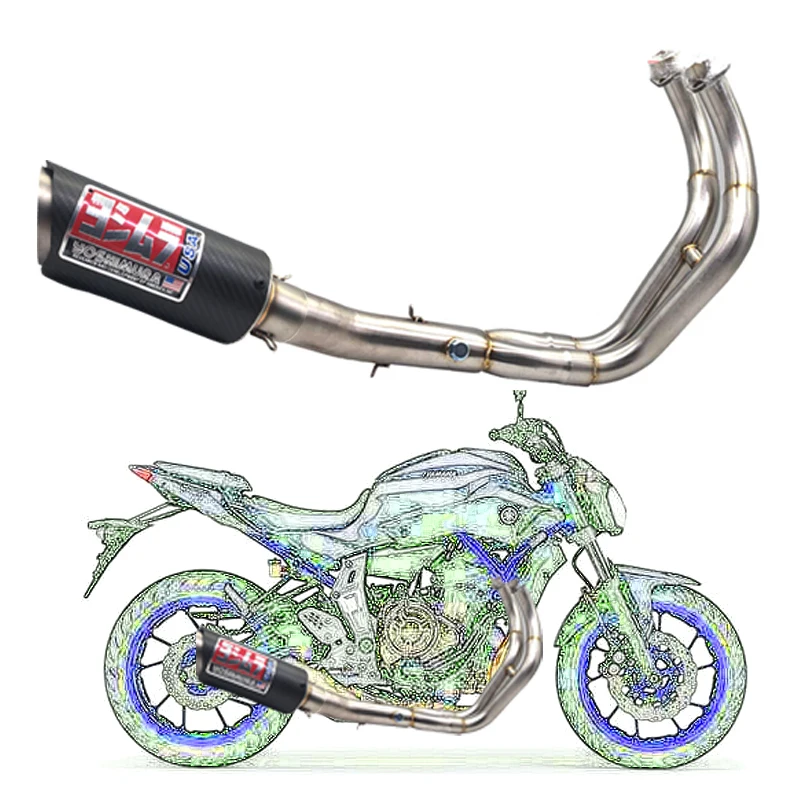 Для Yamaha MT07 MT 07 MT-07 FZ-07 2014-2016 XSR700 2016-2017 полная система выхлопной трубы выхлопная