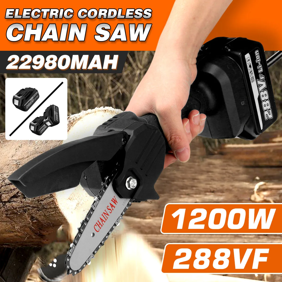 288V 1200W Электрическая цепная пила литий Батарея мини Обрезка с помощью одной руки садовый инструмент с цепными пилами Перезаряжаемые дерево...
288V 1200W Электрическая цепная пила литий Батарея мини Обрезка с помощью одной руки садовый инструмент с цепными пилами Перезаряжаемые дерево...