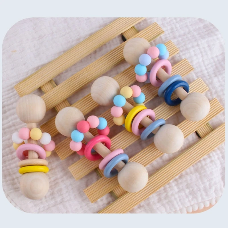 Baby Wooden Music Rattle Silicone Beads Teether Infants Soother Molar Nursing 54DF
Baby Wooden Music Rattle Silicone Beads Teether Infants Soother Molar Nursing 54DF