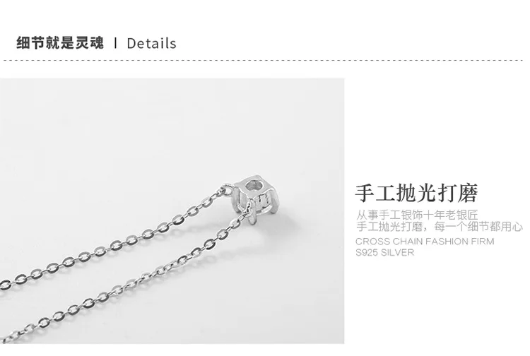 S925 Sterling Silver Necklace for Women Zircon Pendant Necklace Chain Choker Trendy Jewelry Wholesale
S925 Sterling Silver Necklace for Women Zircon Pendant Necklace Chain Choker Trendy Jewelry Wholesale