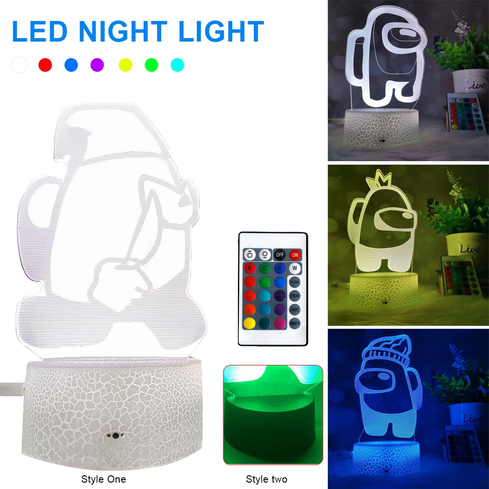 Popular 3d Night Light Adjustable Night Light 7 Color Night Light Cartoon Led Light Atmosphere Night Light
Popular 3d Night Light Adjustable Night Light 7 Color Night Light Cartoon Led Light Atmosphere Night Light