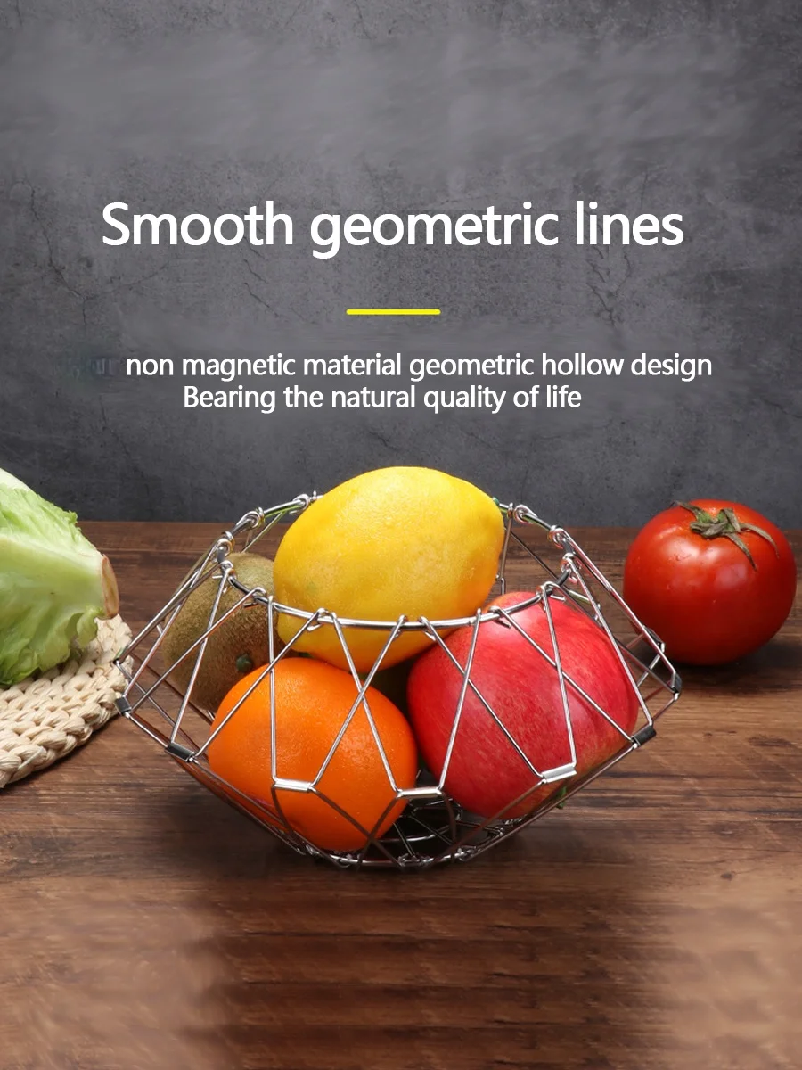 Stainless Steel Folding Storage Basket, Multi-function Iron Art Retractable Multi-shape Fruit Basket Household Kitchenware
Stainless Steel Folding Storage Basket, Multi-function Iron Art Retractable Multi-shape Fruit Basket Household Kitchenware