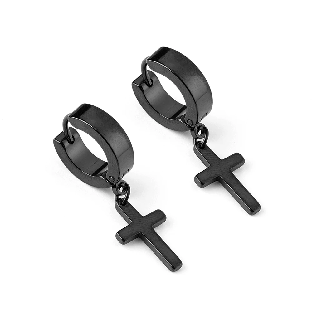 1Pc Men Cross Stars Punk Dangle Earrings Gothic Woman Stainless Steel Cross Ear Hoop Earrings Huggies Pendant Piercing Jewelry
1Pc Men Cross Stars Punk Dangle Earrings Gothic Woman Stainless Steel Cross Ear Hoop Earrings Huggies Pendant Piercing Jewelry