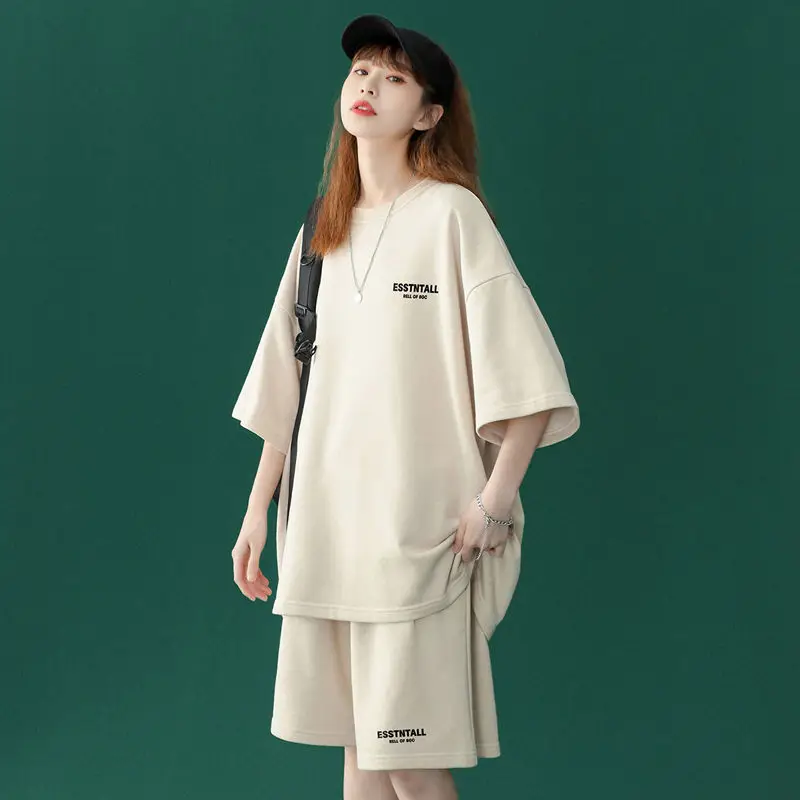 Summer Women Tracksuit Solid Oversized T-Shirt Shorts Matching Outfit Casual Polyester Clothing Set Female Loose Sportswear Suit
Summer Women Tracksuit Solid Oversized T-Shirt Shorts Matching Outfit Casual Polyester Clothing Set Female Loose Sportswear Suit
