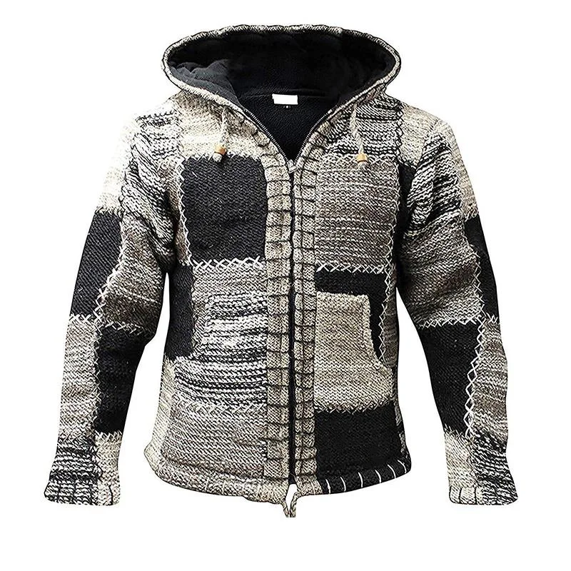 2021 Autumn Winter Men Casual Slim Knitted Sweater Mens Patchwork Warm Sweatercoat Male Hooded Knitwear Cardigan
2021 Autumn Winter Men Casual Slim Knitted Sweater Mens Patchwork Warm Sweatercoat Male Hooded Knitwear Cardigan