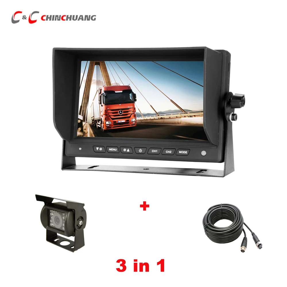 Vehicle Truck IR LEDs Back up Reverse Camera 4-pin Connector + 7" LCD Color TFT Rear View Monitor 800*480 + 15m Extension Cable
Vehicle Truck IR LEDs Back up Reverse Camera 4-pin Connector + 7" LCD Color TFT Rear View Monitor 800*480 + 15m Extension Cable