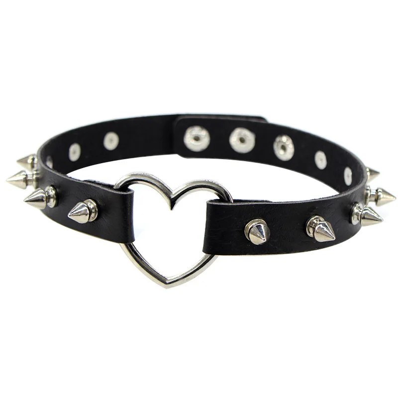 Charmsmic Harajuku Style Sharp Nail Rivet Leather Collar Love Heart Shape Female Neckband Clavicle Necklaces Jewelry Decoration
Charmsmic Harajuku Style Sharp Nail Rivet Leather Collar Love Heart Shape Female Neckband Clavicle Necklaces Jewelry Decoration