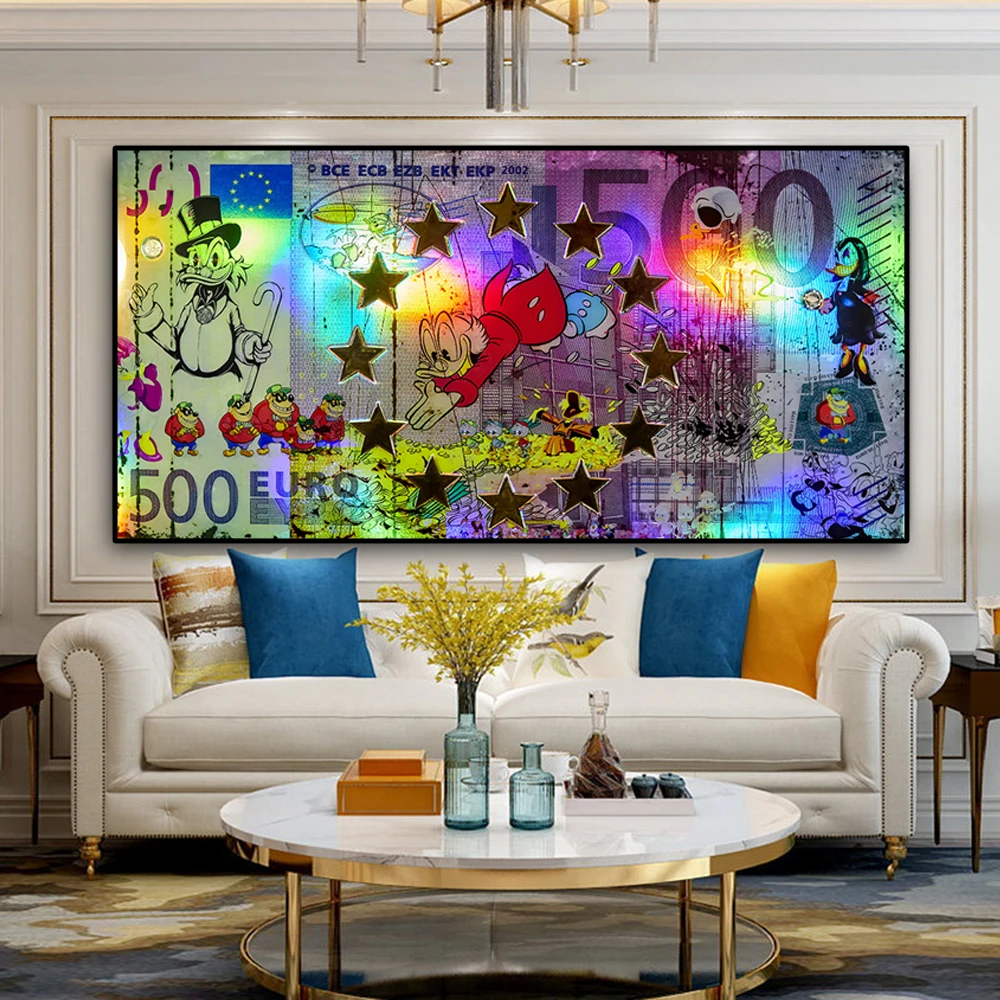 Disney Cartoon Wall Posters And Prints on Canvas Painting Wall Art Donald Duck Big Boss Swimming in Glod Sea of Money Picture
Disney Cartoon Wall Posters And Prints on Canvas Painting Wall Art Donald Duck Big Boss Swimming in Glod Sea of Money Picture