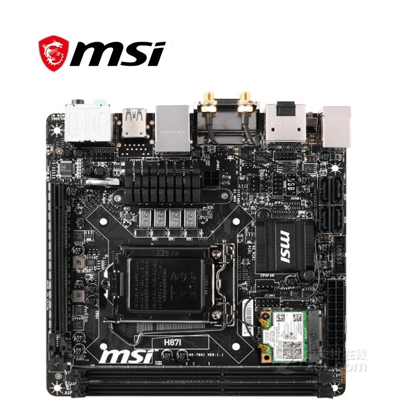 Для MSI H87I материнская плата LGA 1150 DDR3 для Intel H87 H87M настольная SATA III USB3.0 PCI-E X16 3 0 б/у |