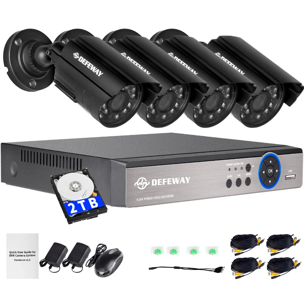 DEFEWAY 1200TVL 720P HD на открытом воздухе камера видеонаблюдения системы безопасности