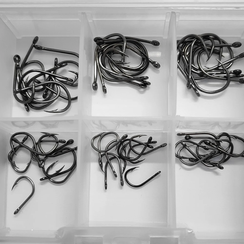 100pcs High Carbon Steel Fish Hook Barbed 3#-12# Series In Fly Fishhooks Worm Pond Fishing Bait Holder Jig Hole Accessories
100pcs High Carbon Steel Fish Hook Barbed 3#-12# Series In Fly Fishhooks Worm Pond Fishing Bait Holder Jig Hole Accessories