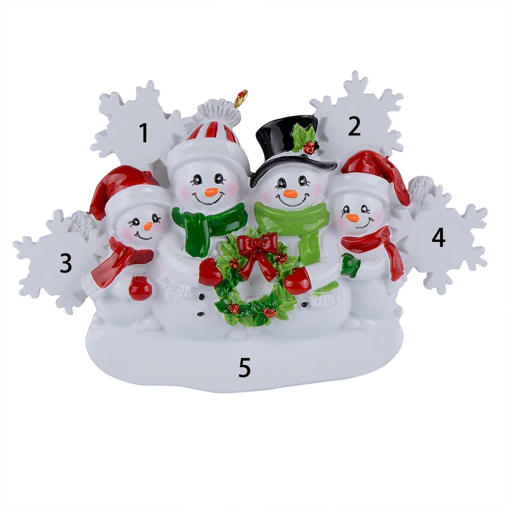 Wholesale Resin Snowman Family of 4 Christmas Ornaments Personalized Gifts That Can Write Own Name For Holiday and Home Decor
Wholesale Resin Snowman Family of 4 Christmas Ornaments Personalized Gifts That Can Write Own Name For Holiday and Home Decor