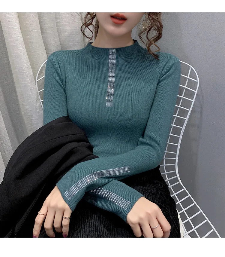 Fashion Diamond Women's Sweaters Winter Knitted Sweater Women Long Sleeve Pullover Slim Women's Turtleneck Sweater Pull 2021 New
Fashion Diamond Women's Sweaters Winter Knitted Sweater Women Long Sleeve Pullover Slim Women's Turtleneck Sweater Pull 2021 New