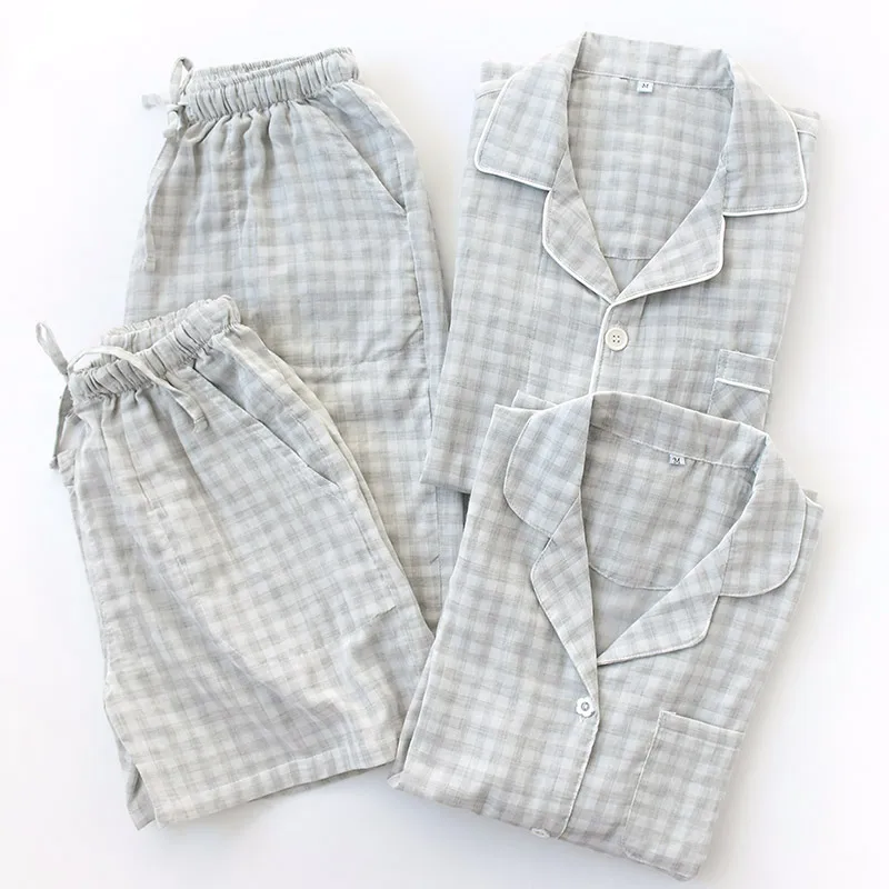 Комплект пижамный женский из 100% хлопка одежда для сна с V-образным вырезом и