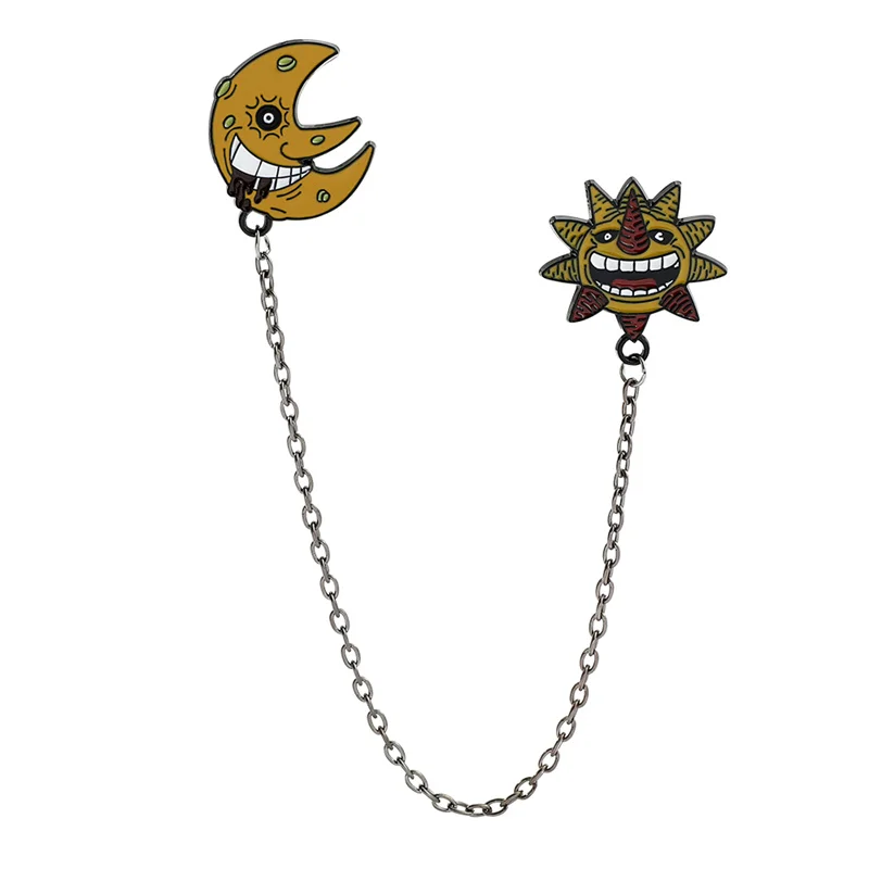 Cartoon Anime Soul Eater The Sun and Moon Brooch Pins Chain Pendant Badges Cosplay Props Collection Gifts Jewelry for Fans
Cartoon Anime Soul Eater The Sun and Moon Brooch Pins Chain Pendant Badges Cosplay Props Collection Gifts Jewelry for Fans