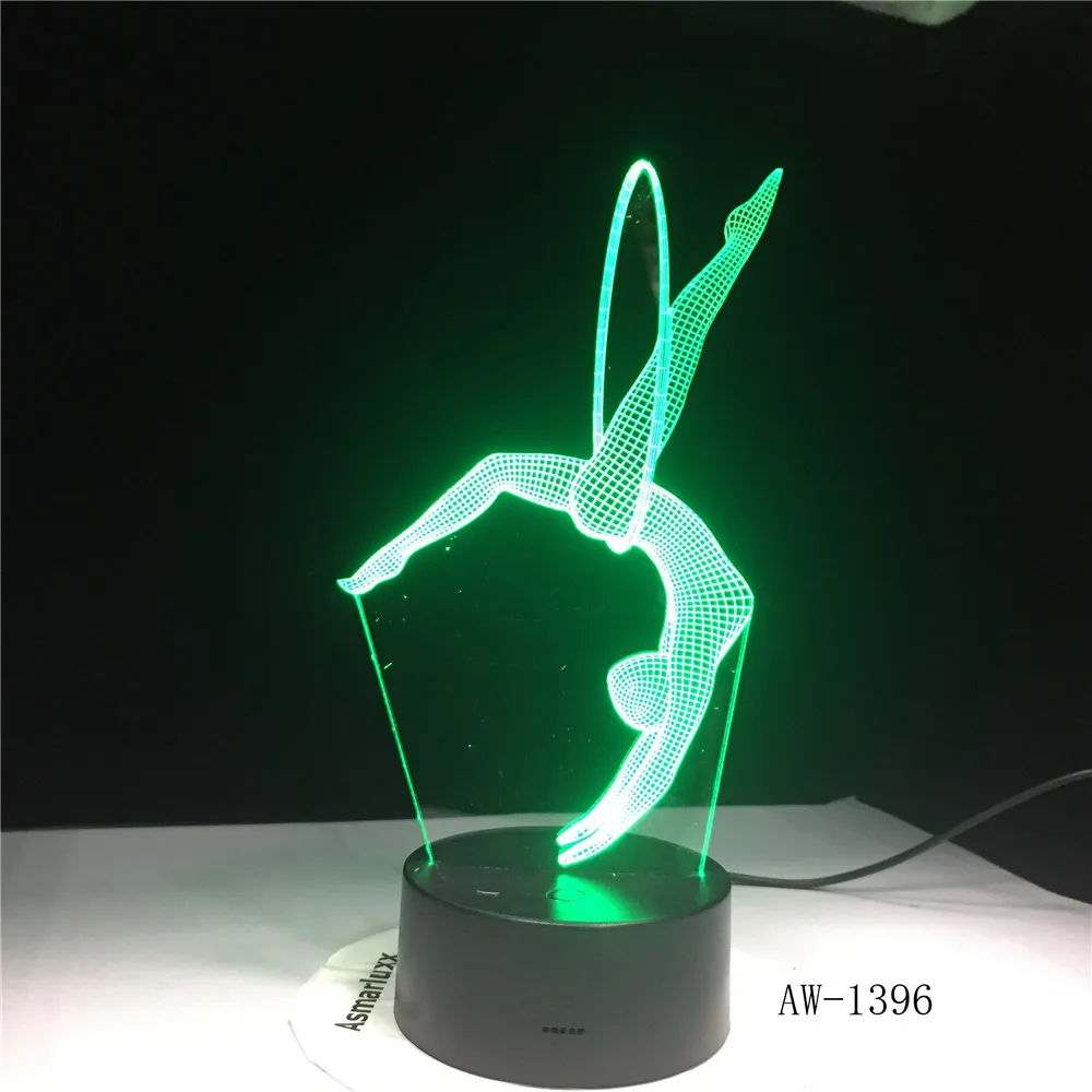 Eurhythmics 3D Lamp 7 Colors LED Night Lamp USB Table Lamp Bedside Nightlight Freestanding Artistic Gymnastics LED Light 1396
Eurhythmics 3D Lamp 7 Colors LED Night Lamp USB Table Lamp Bedside Nightlight Freestanding Artistic Gymnastics LED Light 1396