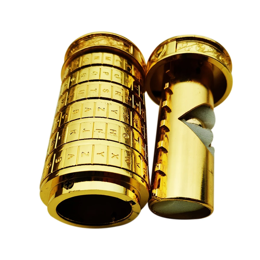 New Password Cylinder Lock Golden Alphabet Letter Password Combination Lock Retro Valentine's Day Birthday Gift Letter Lockbox
New Password Cylinder Lock Golden Alphabet Letter Password Combination Lock Retro Valentine's Day Birthday Gift Letter Lockbox