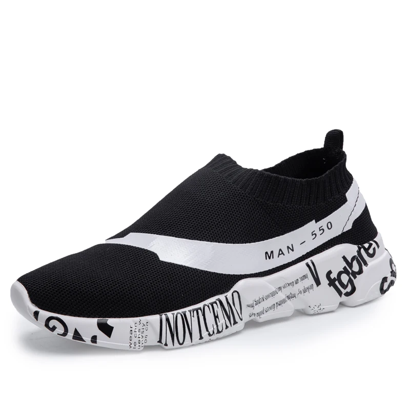 35-46 big Men Sneakers Slip On Breathable Loafers Damping Men's Shoes Light Black Trainers Running Shoes for Men & women shoes