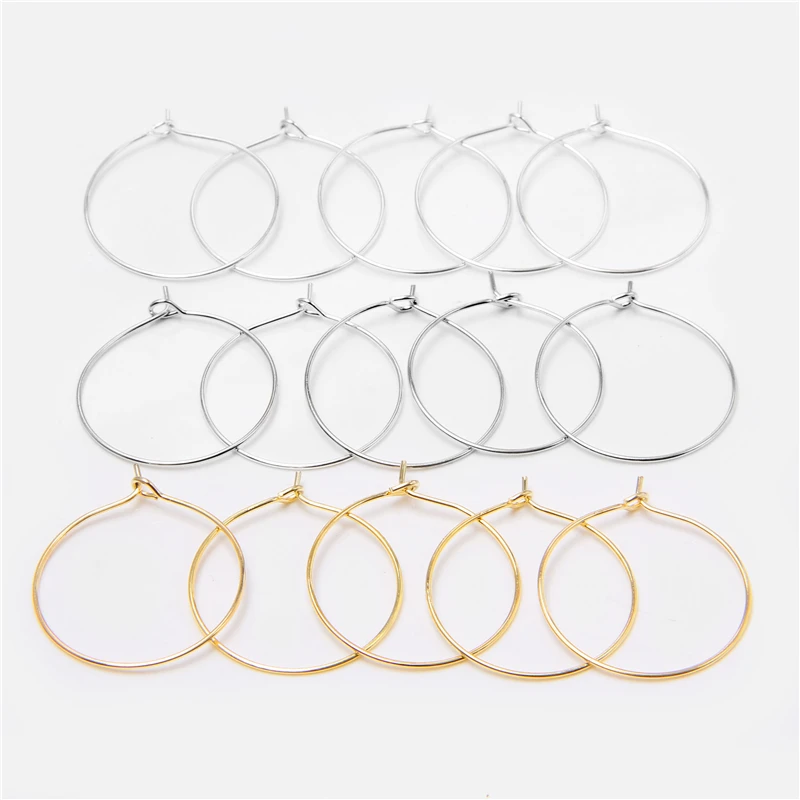 50pcs 25x29mm Metal Wire Circle Earring Beading Hoops Gold Silver Plated Wine Charm Rings For DIY Earring Jewelry Making Finding
50pcs 25x29mm Metal Wire Circle Earring Beading Hoops Gold Silver Plated Wine Charm Rings For DIY Earring Jewelry Making Finding
