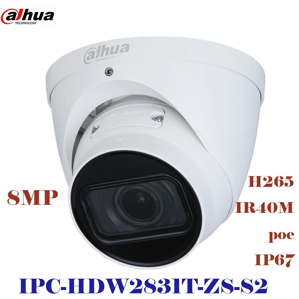 Dadua IPC-HDW2831T-ZS-S2 IP Camera 8MP POE Star светильник 2,7mm-13,5mm варифокальный объектив IR40M Micro SD слот может быть обновлено
Dadua IPC-HDW2831T-ZS-S2 IP Camera 8MP POE Star светильник 2,7mm-13,5mm варифокальный объектив IR40M Micro SD слот может быть обновлено